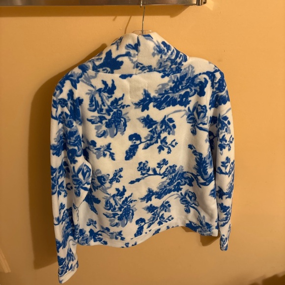 Dudley Stephens x Mestiza NY Juliet Fleece Turtleneck in Blue Toile Print - Picture 6 of 7